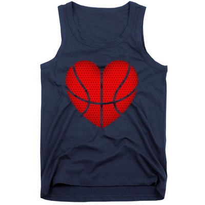 Basketball Heart Valentines Day Fors Sports Tank Top