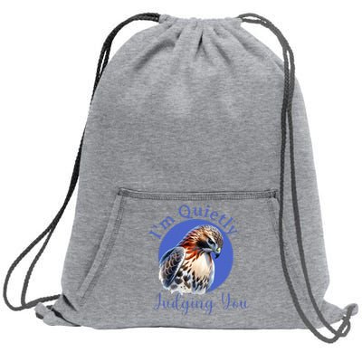 Beautiful Hawk With Quietly Judging You Sweatshirt Cinch Pack Bag