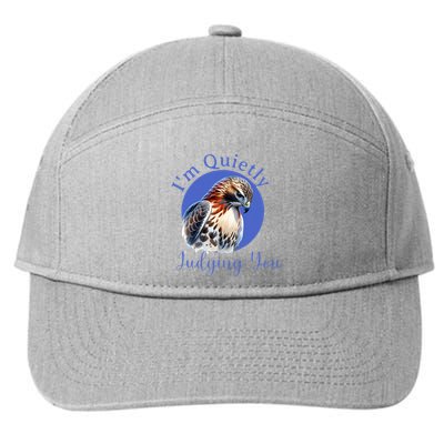 Beautiful Hawk With Quietly Judging You 7-Panel Snapback Hat