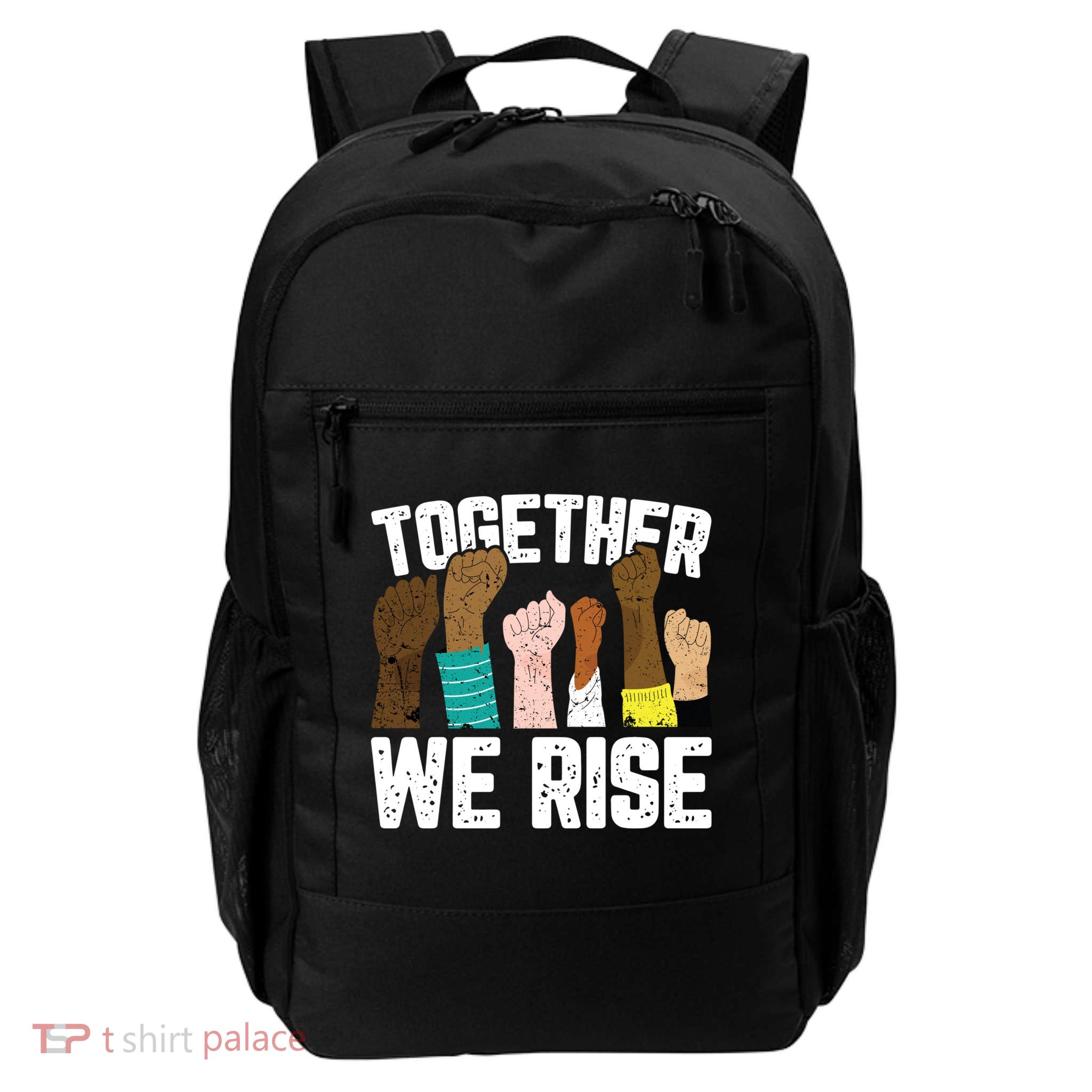 Black History We Rise Together Cool African American Funny Gift Backpack