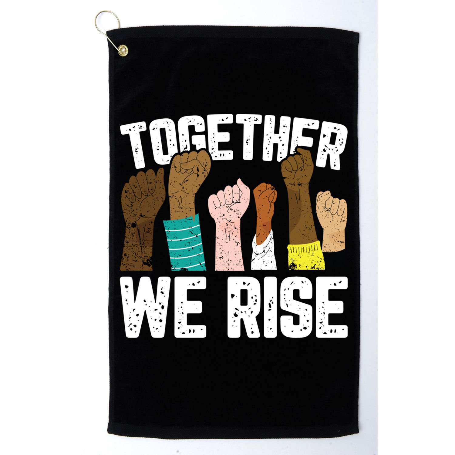 Black History We Rise Together Cool African American Funny Gift Golf Towel