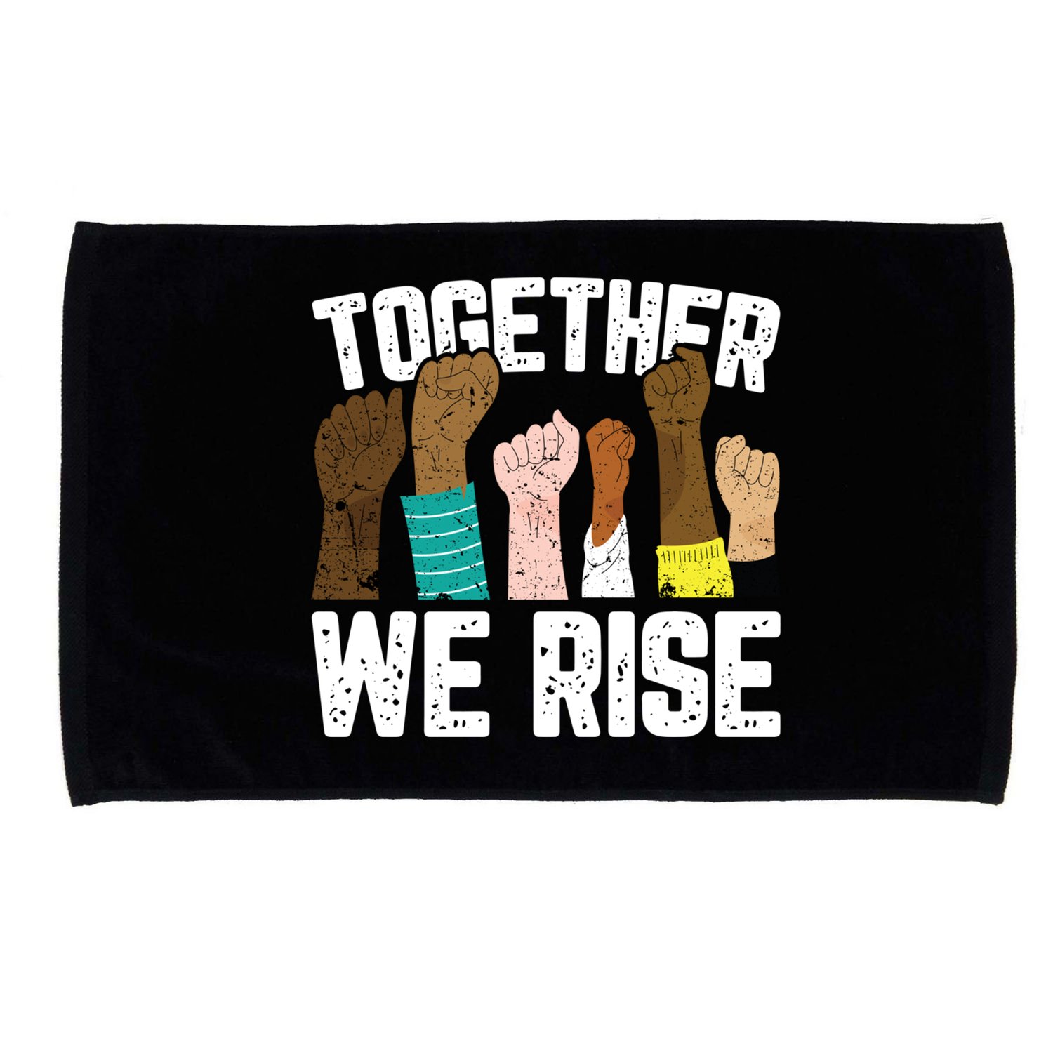 Black History We Rise Together Cool African American Funny Gift Microfiber Hand Towel