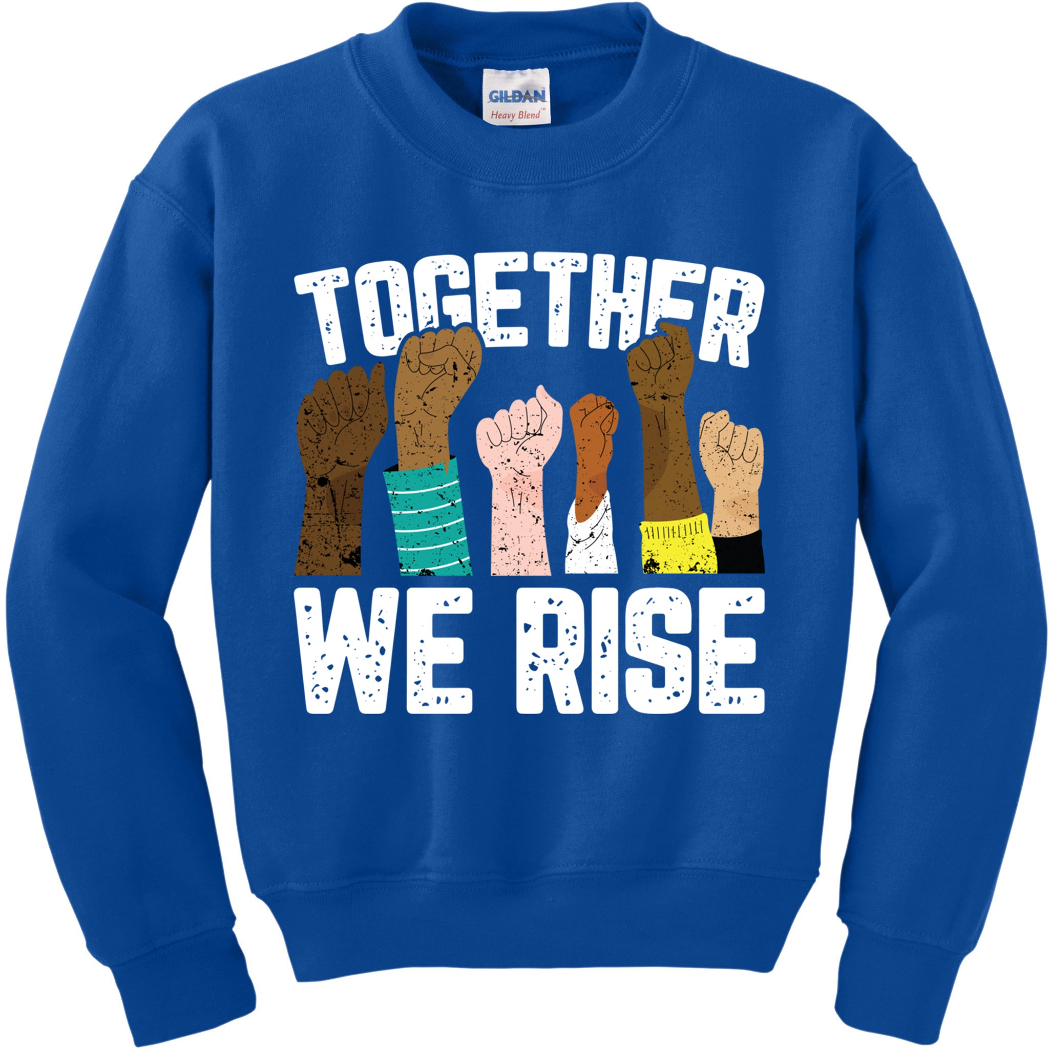 Black History We Rise Together Cool African American Funny Gift Kids Sweatshirt
