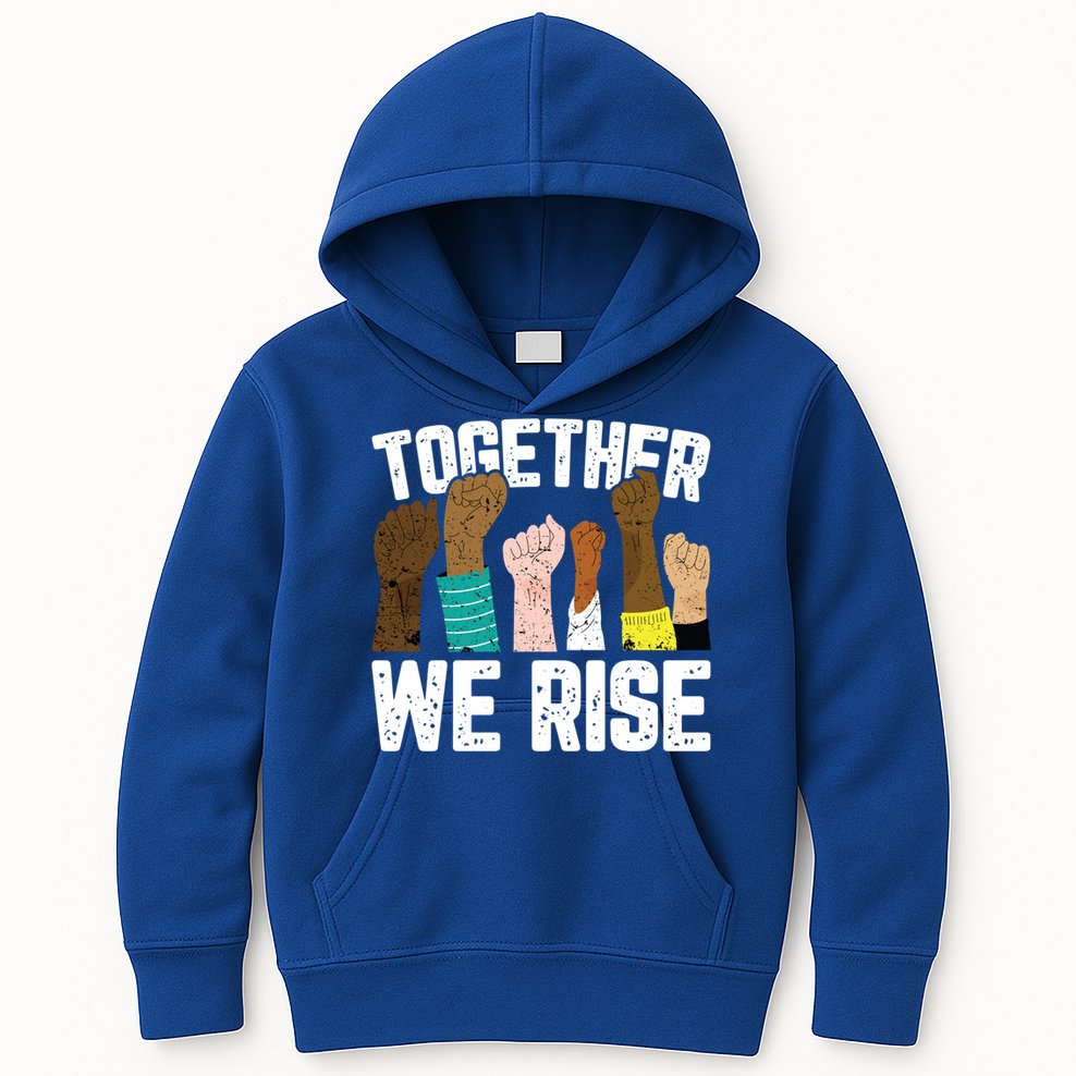 Black History We Rise Together Cool African American Funny Gift Kids Hoodie