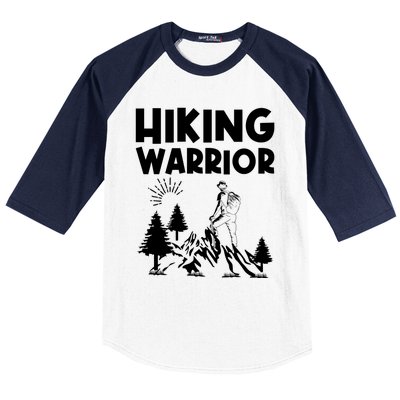 Backpacking Hiking Warrior Baseball Sleeve Shirt