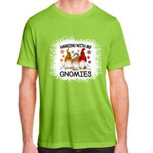 Bleached Hanging With My Gnomies Christmas Gnome Meaningful Gift Adult ChromaSoft Performance T-Shirt