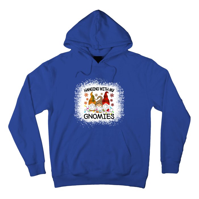 Bleached Hanging With My Gnomies Christmas Gnome Meaningful Gift Hoodie