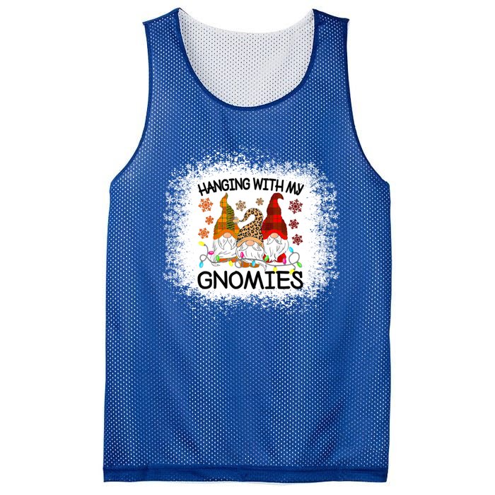 Bleached Hanging With My Gnomies Christmas Gnome Meaningful Gift Mesh Reversible Basketball Jersey Tank