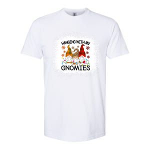 Bleached Hanging With My Gnomies Christmas Gnome Meaningful Gift Softstyle CVC T-Shirt