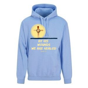 By His Wounds Isaiah 53 Christian Good Friday Scripture Great Gift Unisex Surf Hoodie