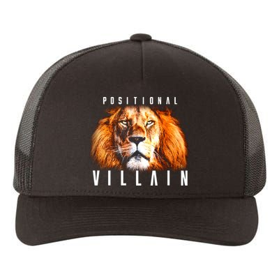 Wearing Positional Villain Yupoong Adult 5-Panel Trucker Hat