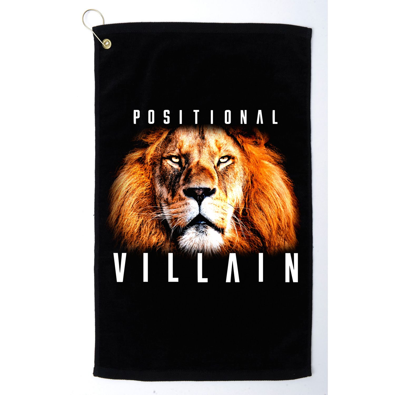 Wearing Positional Villain Golf Towel