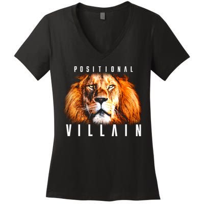 Brad Holmes Wearing Positional Villain Women's V-Neck T-Shirt