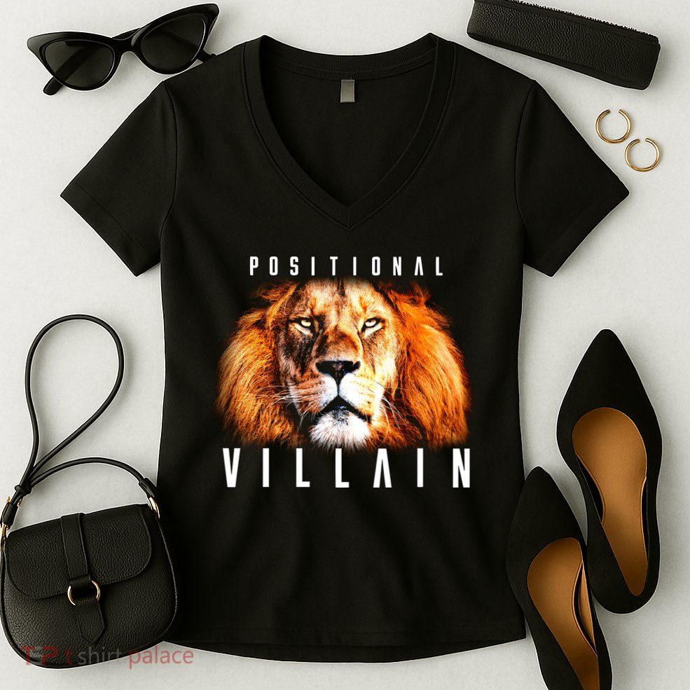 Brad Holmes Wearing Positional Villain Women's V-Neck T-Shirt