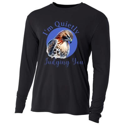 Beautiful Hawk With Cooling Performance Long Sleeve Crew