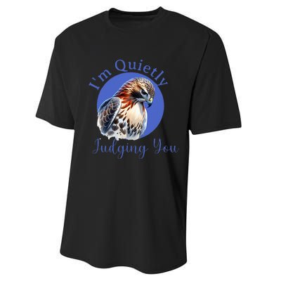 Beautiful Hawk With Performance Sprint T-Shirt