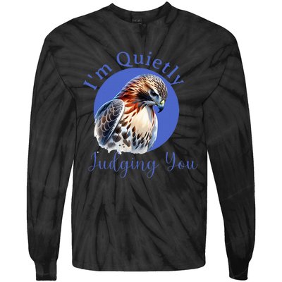 Beautiful Hawk With Tie-Dye Long Sleeve Shirt