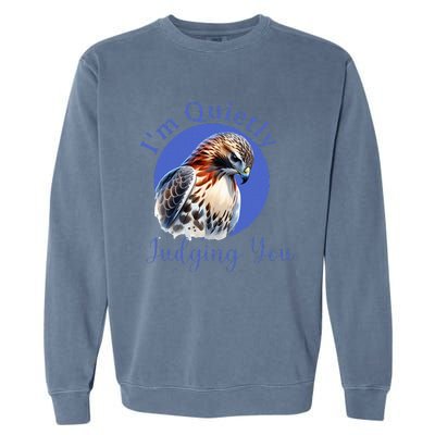 Beautiful Hawk With Garment-Dyed Sweatshirt