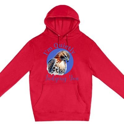 Beautiful Hawk With Premium Pullover Hoodie