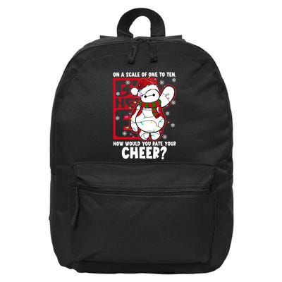 Baymax How Would You Rate Your Cheer Christmas Baymax Christmas Santa 16 in Basic Backpack