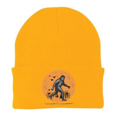 Bigfoot Halloween With Moon Knit Cap Winter Beanie