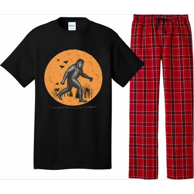 Bigfoot Halloween With Moon Pajama Set