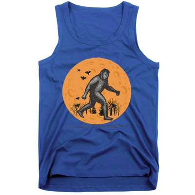 Bigfoot Halloween With Moon Tank Top