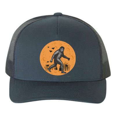 Bigfoot Halloween With Moon Yupoong Adult 5-Panel Trucker Hat