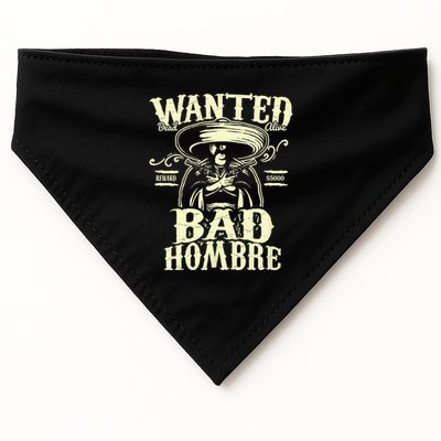 Bad Hombre Wanted Funny Cinco De Mayo USA-Made Doggie Bandana