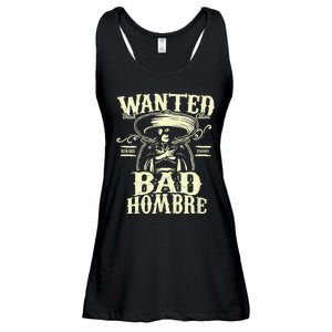 Bad Hombre Wanted Funny Cinco De Mayo Ladies Essential Flowy Tank