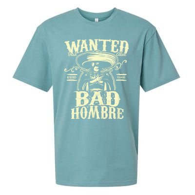 Bad Hombre Wanted Funny Cinco De Mayo Sueded Cloud Jersey T-Shirt