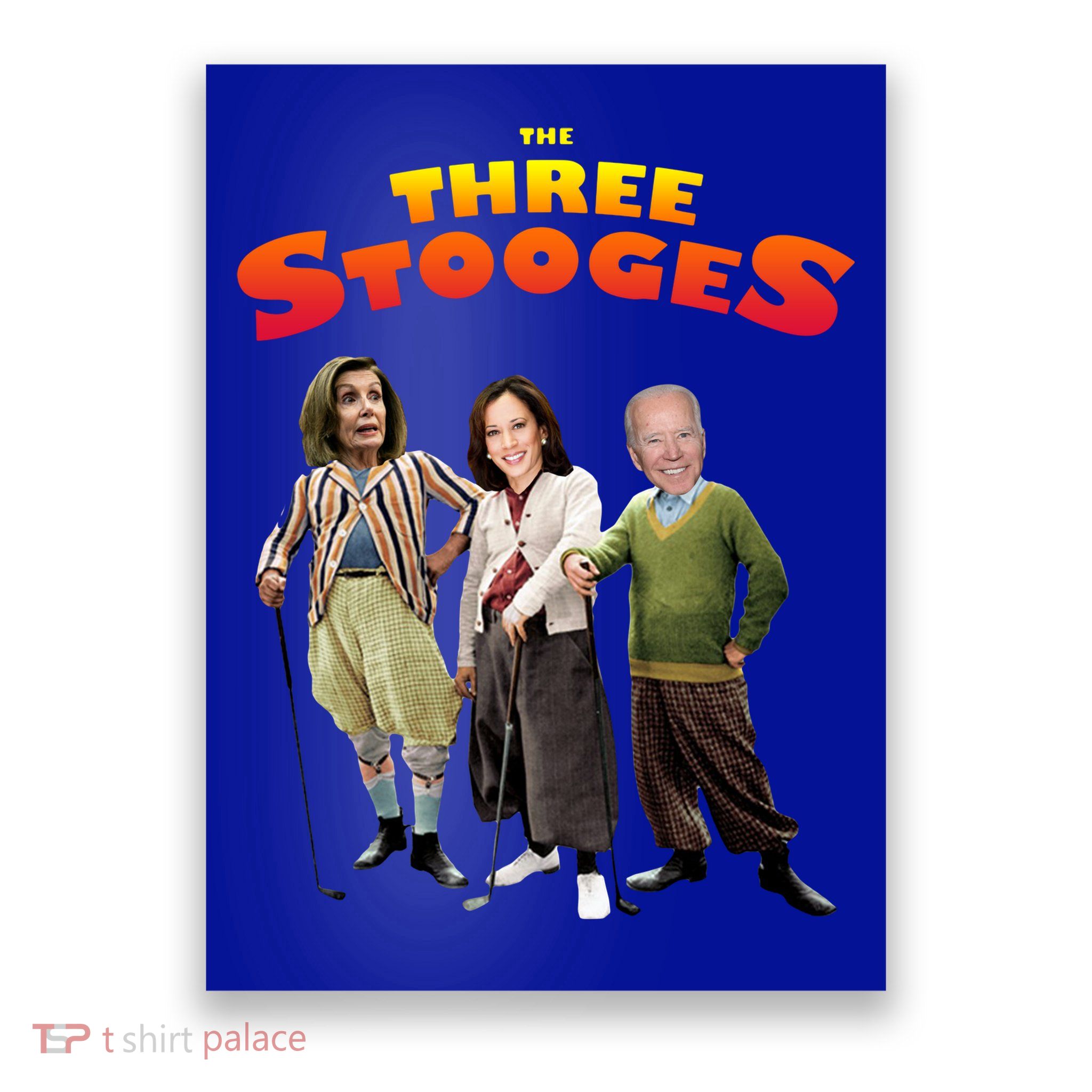 Biden Harris Warren The 3 Stooges Poster