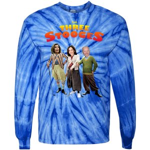 Biden Harris Warren The 3 Stooges Tie-Dye Long Sleeve Shirt