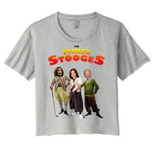 Biden Harris Warren The 3 Stooges Women's Crop Top Tee