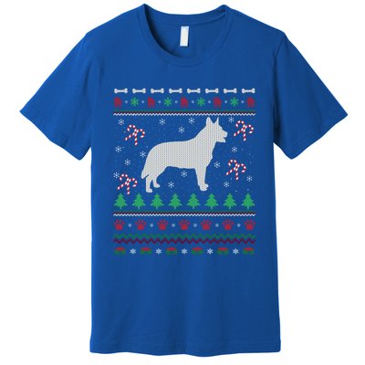 Blue Heeler Xmas Gift Ugly Blue Heeler Christmas Gift Premium T-Shirt