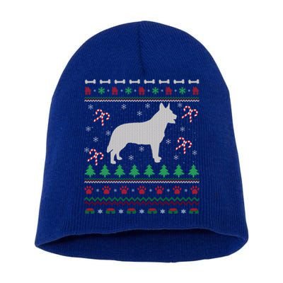 Blue Heeler Xmas Gift Ugly Blue Heeler Christmas Gift Short Acrylic Beanie