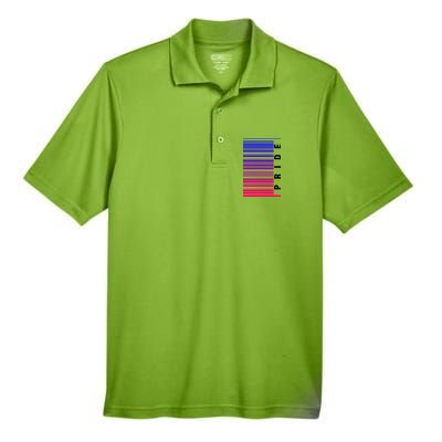 Bi Pride Barcode Bisexual Men's Origin Performance Piqué Polo