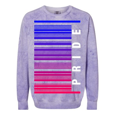 Bi Pride Barcode Bisexual Colorblast Crewneck Sweatshirt