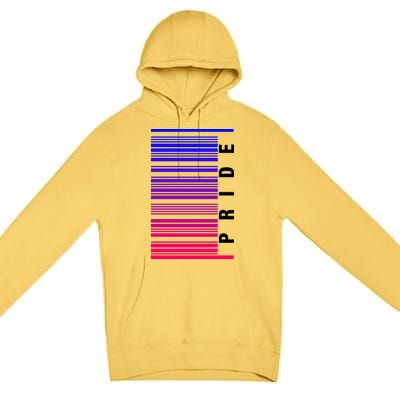 Bi Pride Barcode Bisexual Premium Pullover Hoodie