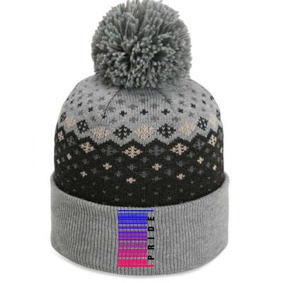 Bi Pride Barcode Bisexual The Baniff Cuffed Pom Beanie