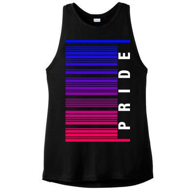 Bi Pride Barcode Bisexual Ladies PosiCharge Tri-Blend Wicking Tank