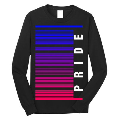 Bi Pride Barcode Bisexual Long Sleeve Shirt