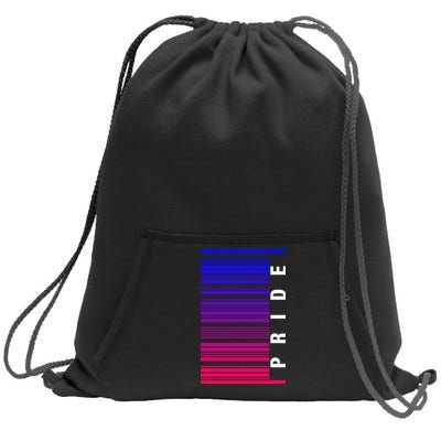 Bi Pride Barcode Bisexual Sweatshirt Cinch Pack Bag