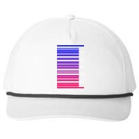 Bi Pride Barcode Bisexual Snapback Five-Panel Rope Hat