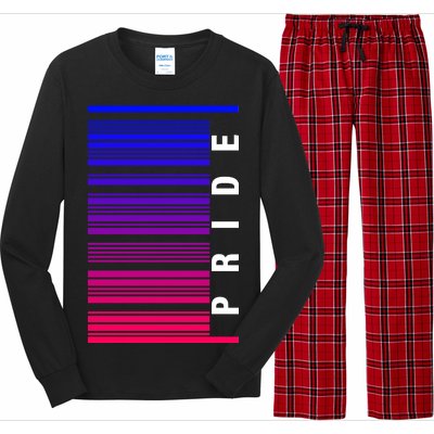 Bi Pride Barcode Bisexual Long Sleeve Pajama Set