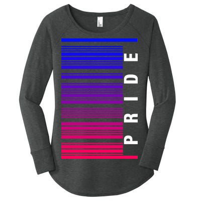 Bi Pride Barcode Bisexual Women's Perfect Tri Tunic Long Sleeve Shirt