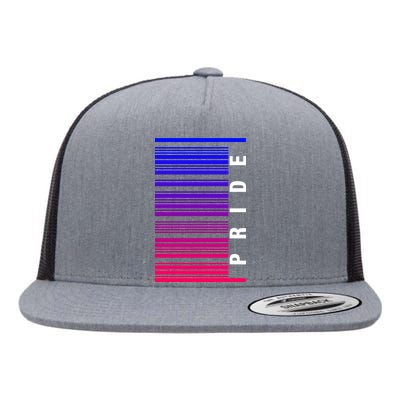 Bi Pride Barcode Bisexual Flat Bill Trucker Hat