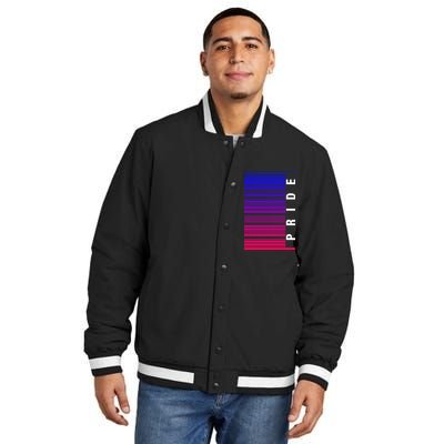 Bi Pride Barcode Bisexual Insulated Varsity Jacket