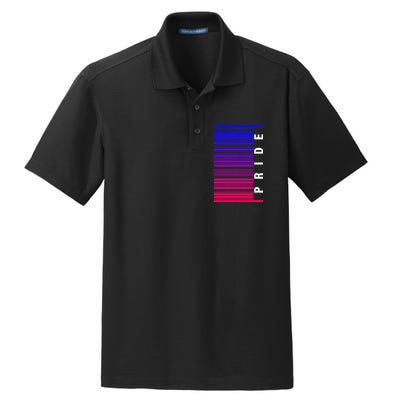 Bi Pride Barcode Bisexual Dry Zone Grid Polo