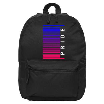 Bi Pride Barcode Bisexual 16 in Basic Backpack